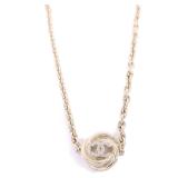 Chanel CC Metal Silver Necklace