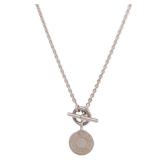 Hermes Ex-Libris Silver Necklace