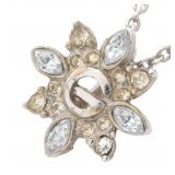 Givenchy G Flower Necklace Silver