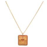 Hermes As De Coeur Necklace Gold