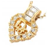 Dior CD Heart GP Gold Necklace