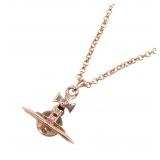 Vivienne Brass Pink Gold Necklace
