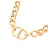 Dior CD Logo GP Gold Necklace