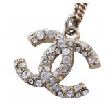Chanel Coco Mark Rhinestone Gold