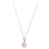 Pearl Diamond Necklace 18K White Gold