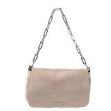 Gucci GG Suede Chain Shoulder Beige