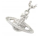 Vivienne Bas Relief Silver Necklace