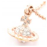 Vivienne Orb Necklace Pink Gold