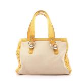 Celine Croc Embossed Shoulder Beige