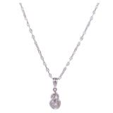 Diamond Necklace 18K White Gold