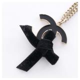 Chanel Ribbon Coco Mark Necklace