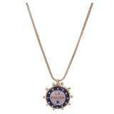 Chanel CC Gold Silver Navy