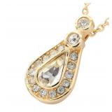 Dior Teardrop GP Gold Necklace