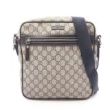 Gucci GG Supreme Shoulder Beige Navy
