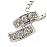 Givenchy Rhinestone Necklace Silver
