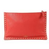 Valentino Calfskin Pouch Red