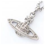 Vivienne Orb Necklace Silver Clear