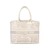 Dior Book Tote Medium Gray Ivory
