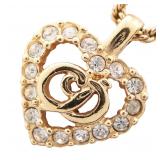 Dior CD Heart GP Gold Necklace