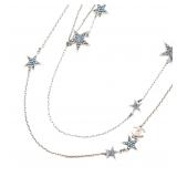 Chanel Star Triple Necklace Silver