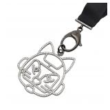 Chanel Cat Robot Necklace Black