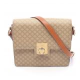 Celine Macadam Shoulder Beige Brown