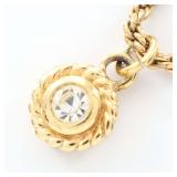 Dior Rhinestone Gold Necklace