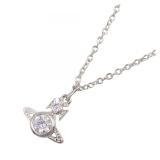 Vivienne Brass Silver Necklace