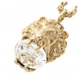 Gucci Crystal Gold Necklace
