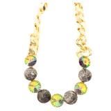 Fendi Crystal Gold Necklace