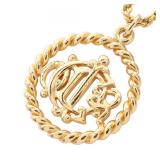 Dior Large Logo Circle Necklace