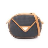 YSL Logo Shoulder Bag Black Brown