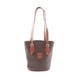 Celine Macadam Shoulder Tote Brown