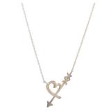 Tiffany Heart Arrow Necklace Silver