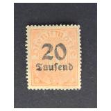 Germany Stamp 1923 Dienstmarke revalued