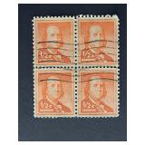 US Stamps 1955 1/2c Benjamin Franklin Block