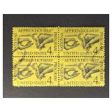 US Stamps 1962 4c National Apprenticeship Act Bloc