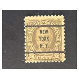 US Stamp 1925 1/2c Nathan Hale Precancel New York