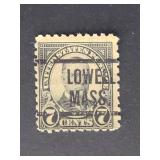 US Stamp 1927 7c William McKinley Precancel Lowell