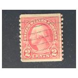 US Stamp 1923 2c Washington, Carmine Coil