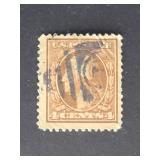 US Stamp 1914 4c Washington, Brown