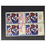 US Stamps 1964 5c Fine Arts Block
