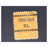 US Stamp 1927 6c Garfield Precancel Chicago Ill