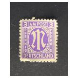 Germany Stamp 1945 AM Post American Zone 3pf