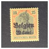 German Empire Stamp 1916 WWI Occupation Belgium