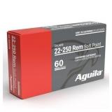 Aguila 22-250 Rem 60Gr Soft Point ( 200 RDS )