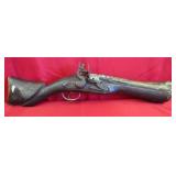 Antique Flintlock Blunderbuss Engraved Brass