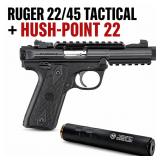 New Ruger 22/45 Tactical + Hush-Point 22 ( 22 LR )