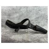 Leather Bandoleer Belt with Holster