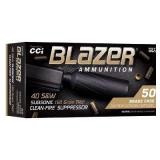 CCI Blazer Subsonic 40 S&W ( 500 RDS )